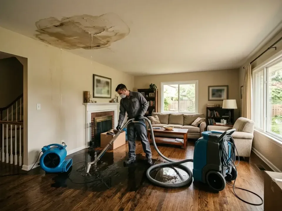 attic-pipe-burst-ceiling-drip-008 — frequently asked questions, Water Damage Restoration & Carpet Care in Taylorville, IL